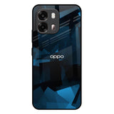 Polygonal Blue Box Oppo A6 Pro 5G Glass Back Cover Online