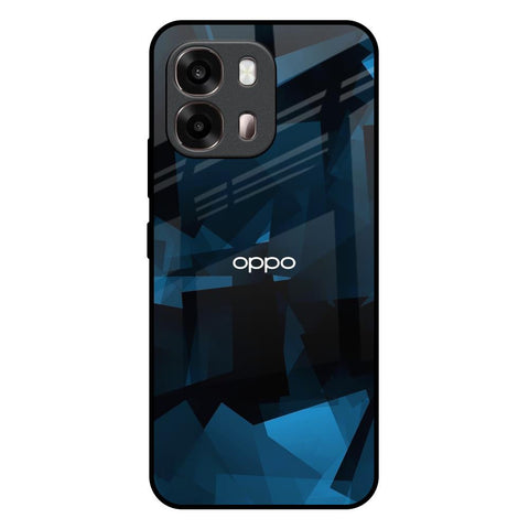 Polygonal Blue Box Oppo A6 Pro 5G Glass Back Cover Online