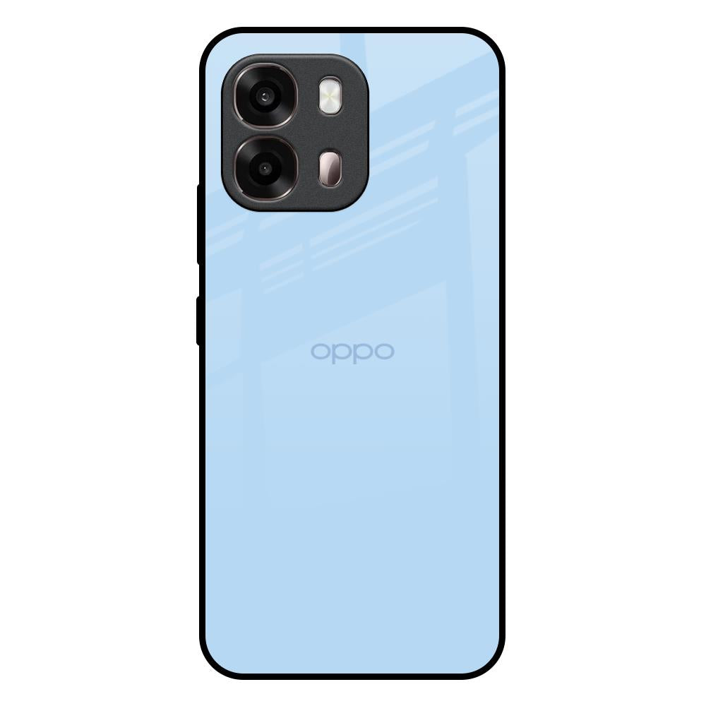 Pastel Sky Blue Oppo A6 Pro 5G Glass Back Cover Online