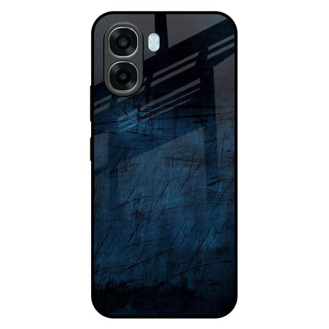 Dark Blue Grunge Oppo A6x 5G Glass Back Cover Online