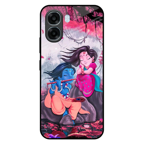 Radha Krishna Art Oppo A6x 5G Glass Back Cover Online