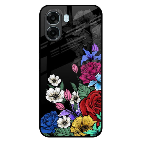 Rose Flower Bunch Art Oppo A6x 5G Glass Back Cover Online