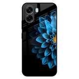 Half Blue Flower Oppo A6x 5G Glass Back Cover Online
