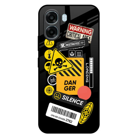 Danger Signs Oppo A6x 5G Glass Back Cover Online
