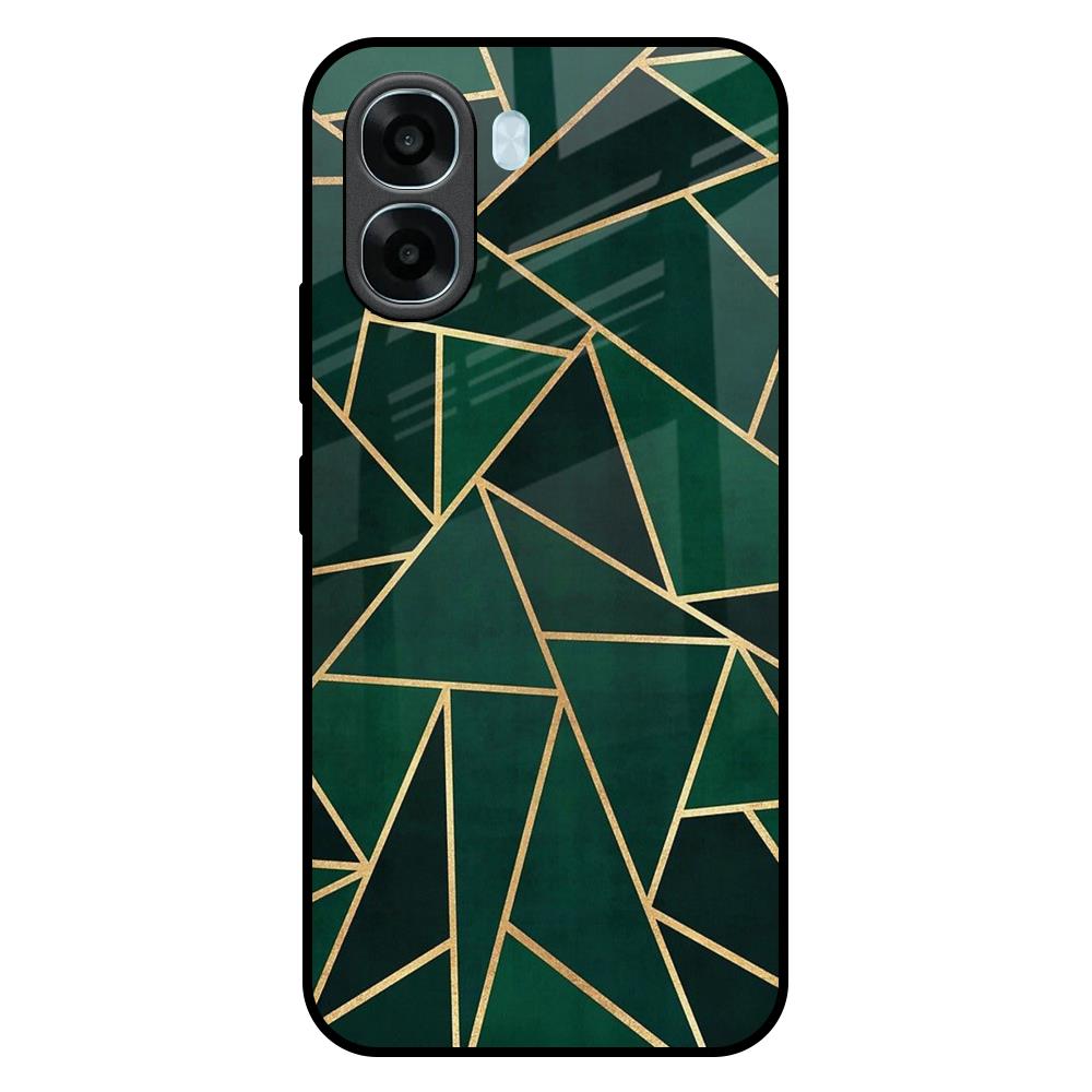 Abstract Green Oppo A6x 5G Glass Back Cover Online