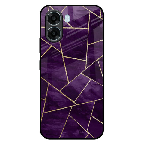 Geometric Purple Oppo A6x 5G Glass Back Cover Online