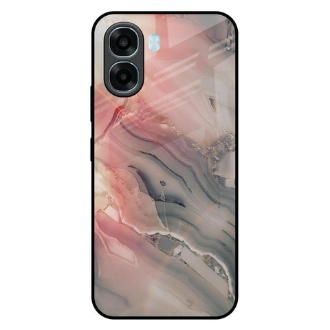 Pink And Grey Marble Oppo A6x 5G Glass Back Cover Online