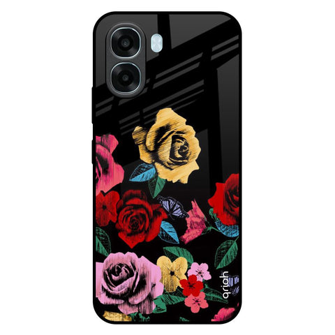 Floral Decorative Oppo A6x 5G Glass Back Cover Online