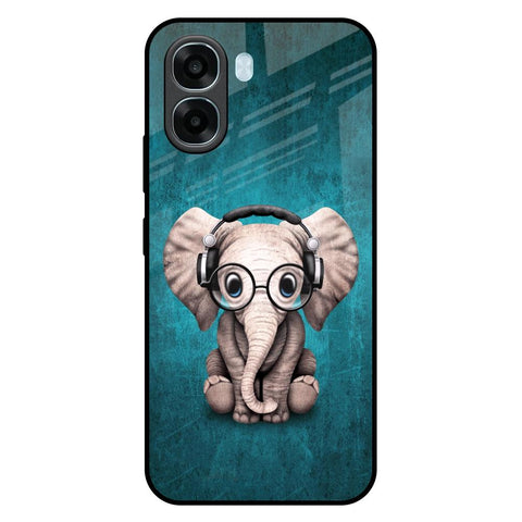 Adorable Baby Elephant Oppo A6x 5G Glass Back Cover Online