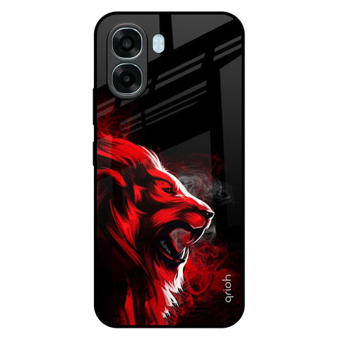 Red Angry Lion Oppo A6x 5G Glass Back Cover Online