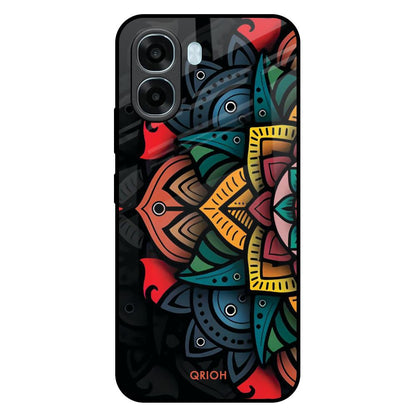 Retro Gorgeous Flower Oppo A6x 5G Glass Back Cover Online