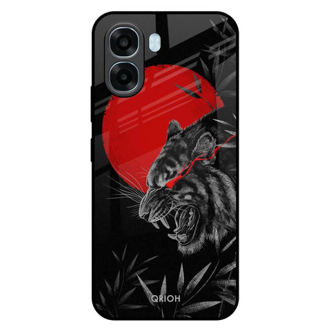Red Moon Tiger Oppo A6x 5G Glass Back Cover Online