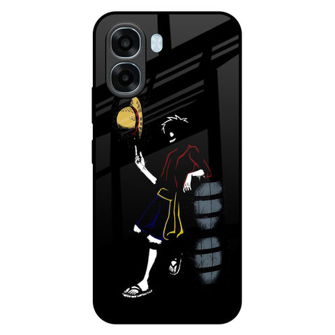Luffy Line Art Oppo A6x 5G Glass Back Cover Online