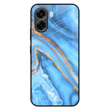 Vibrant Blue Marble Oppo A6x 5G Glass Back Cover Online