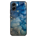 Blue Cool Marble Oppo A6x 5G Glass Back Cover Online