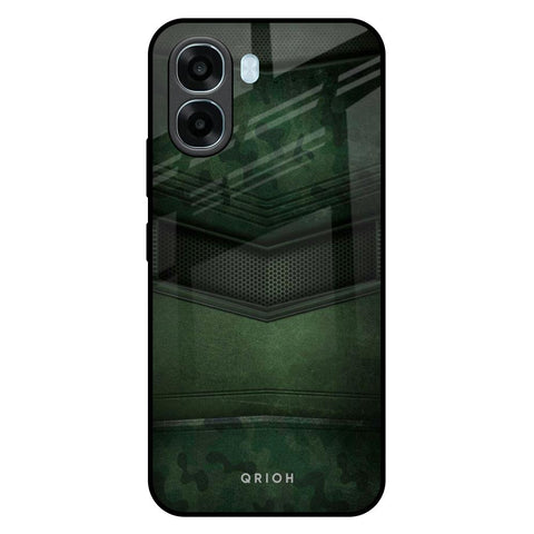 Green Leather Oppo A6x 5G Glass Back Cover Online