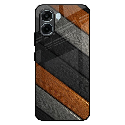 Tri Color Wood Oppo A6x 5G Glass Back Cover Online