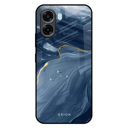 Deep Ocean Marble Oppo A6x 5G Glass Back Cover Online