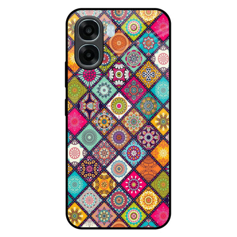 Multicolor Mandala Oppo A6x 5G Glass Back Cover Online