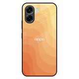 Orange Curve Pattern Oppo A6x 5G Glass Back Cover Online