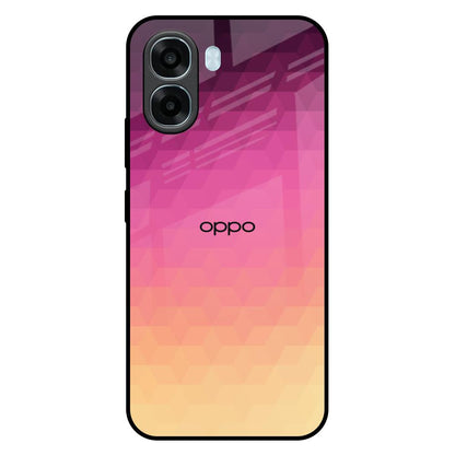 Geometric Pink Diamond Oppo A6x 5G Glass Back Cover Online