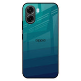 Green Triangle Pattern Oppo A6x 5G Glass Back Cover Online