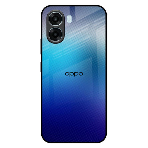 Blue Rhombus Pattern Oppo A6x 5G Glass Back Cover Online