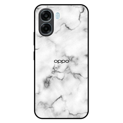 Satin White Marble Oppo A6x 5G Glass Back Cover Online