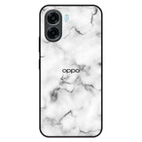 Satin White Marble Oppo A6x 5G Glass Back Cover Online