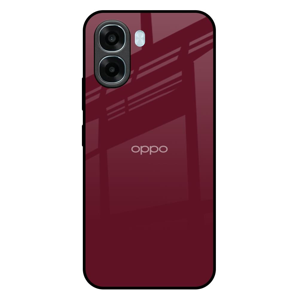 Classic Burgundy Oppo A6x 5G Glass Back Cover Online
