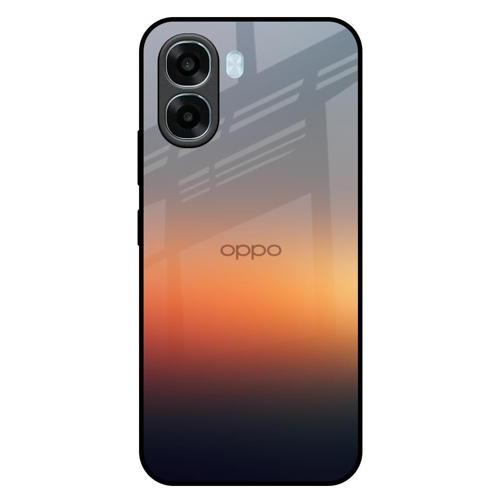 Aesthetic Orange Oppo A6x 5G Glass Back Cover Online