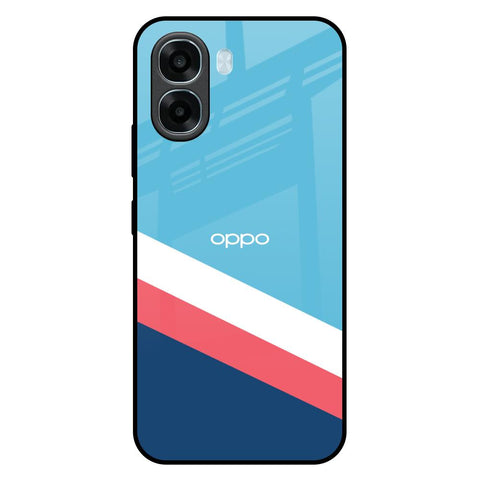 Pink & White Stripes Oppo A6x 5G Glass Back Cover Online