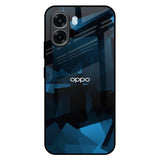 Polygonal Blue Box Oppo A6x 5G Glass Back Cover Online