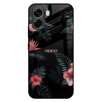 Tropical Art Flower Oppo A6x 5G Glass Back Cover Online