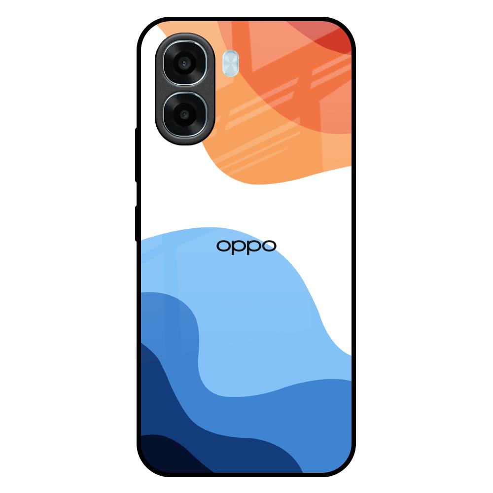 Wavy Color Pattern Oppo A6x 5G Glass Back Cover Online