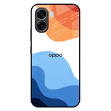 Wavy Color Pattern Oppo A6x 5G Glass Back Cover Online