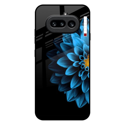 Half Blue Flower Nothing Phone 4a 5G Glass Back Cover Online