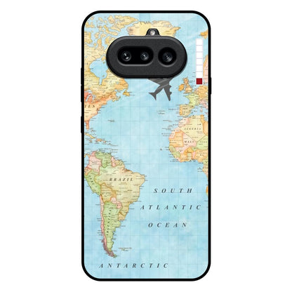 Travel Map Nothing Phone 4a 5G Glass Back Cover Online