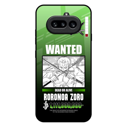 Zoro Wanted Nothing Phone 4a 5G Glass Back Cover Online