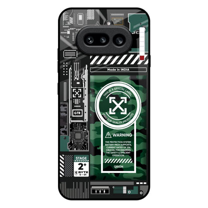 Green Camo Circuit Nothing Phone 4a 5G Glass Back Cover Online