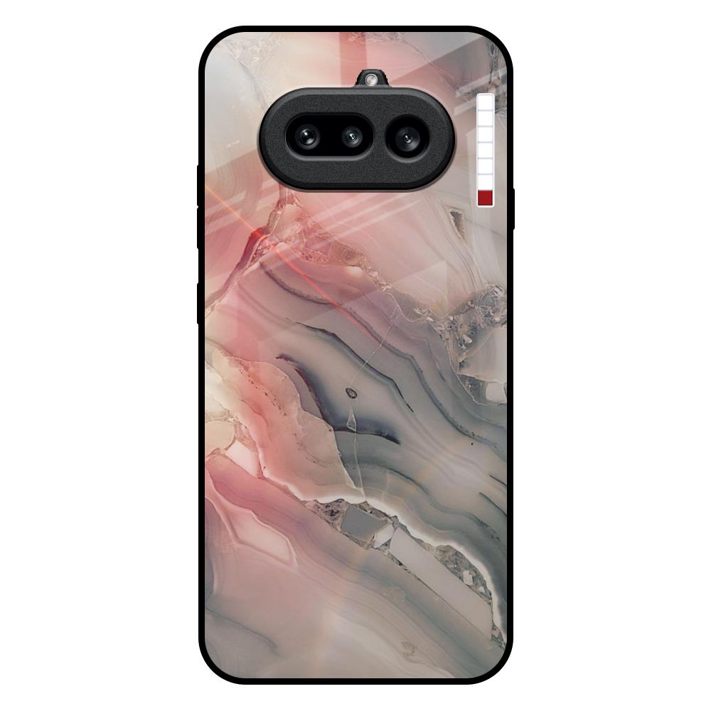 Pink And Grey Marble Nothing Phone 4a 5G Glass Back Cover Online
