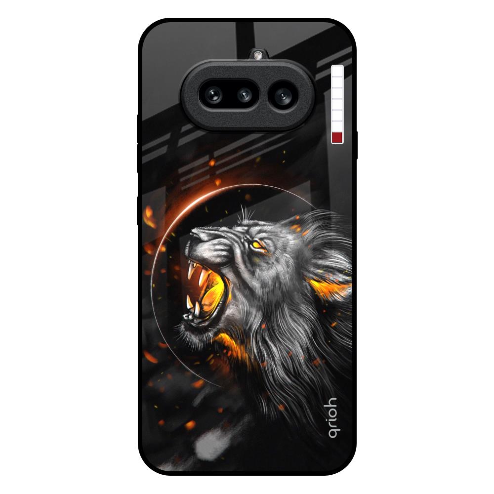 Aggressive Lion Nothing Phone 4a 5G Glass Back Cover Online