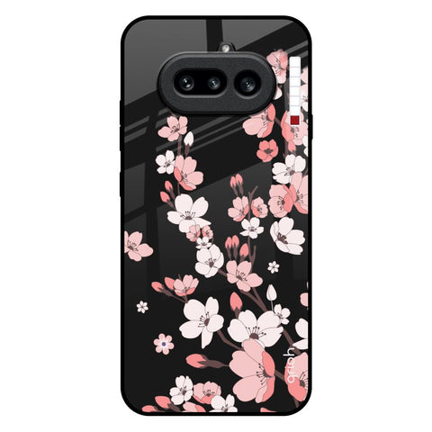 Black Cherry Blossom Nothing Phone 4a 5G Glass Back Cover Online