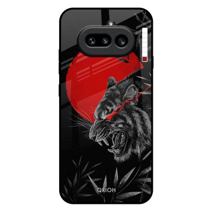 Red Moon Tiger Nothing Phone 4a 5G Glass Back Cover Online