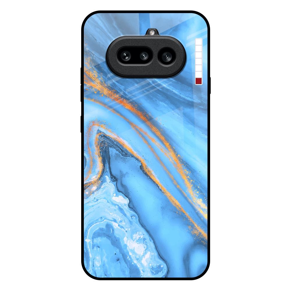 Vibrant Blue Marble Nothing Phone 4a 5G Glass Back Cover Online