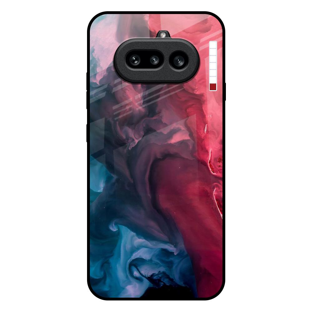 Blue & Red Smoke Nothing Phone 4a 5G Glass Back Cover Online