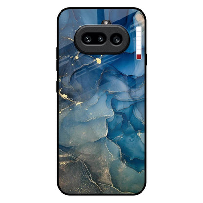 Blue Cool Marble Nothing Phone 4a 5G Glass Back Cover Online