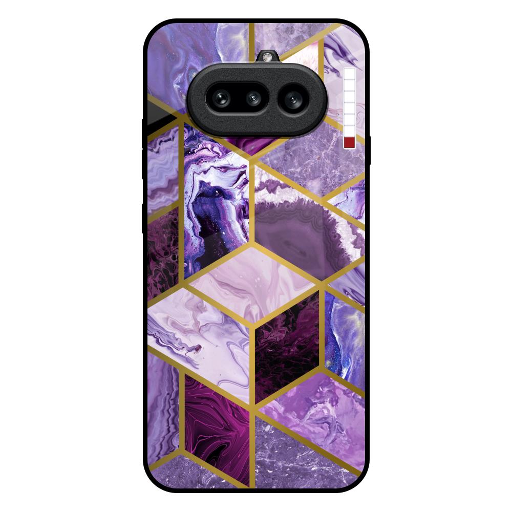 Purple Rhombus Marble Nothing Phone 4a 5G Glass Back Cover Online