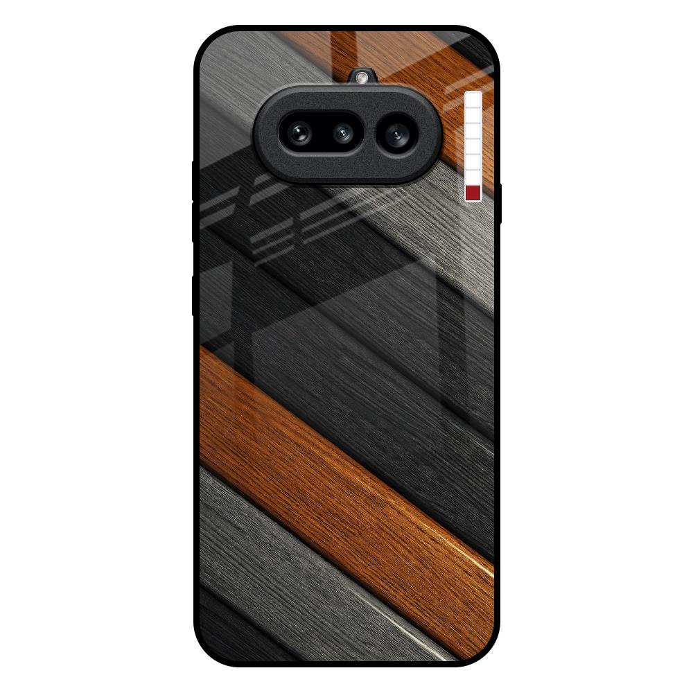 Tri Color Wood Nothing Phone 4a 5G Glass Back Cover Online