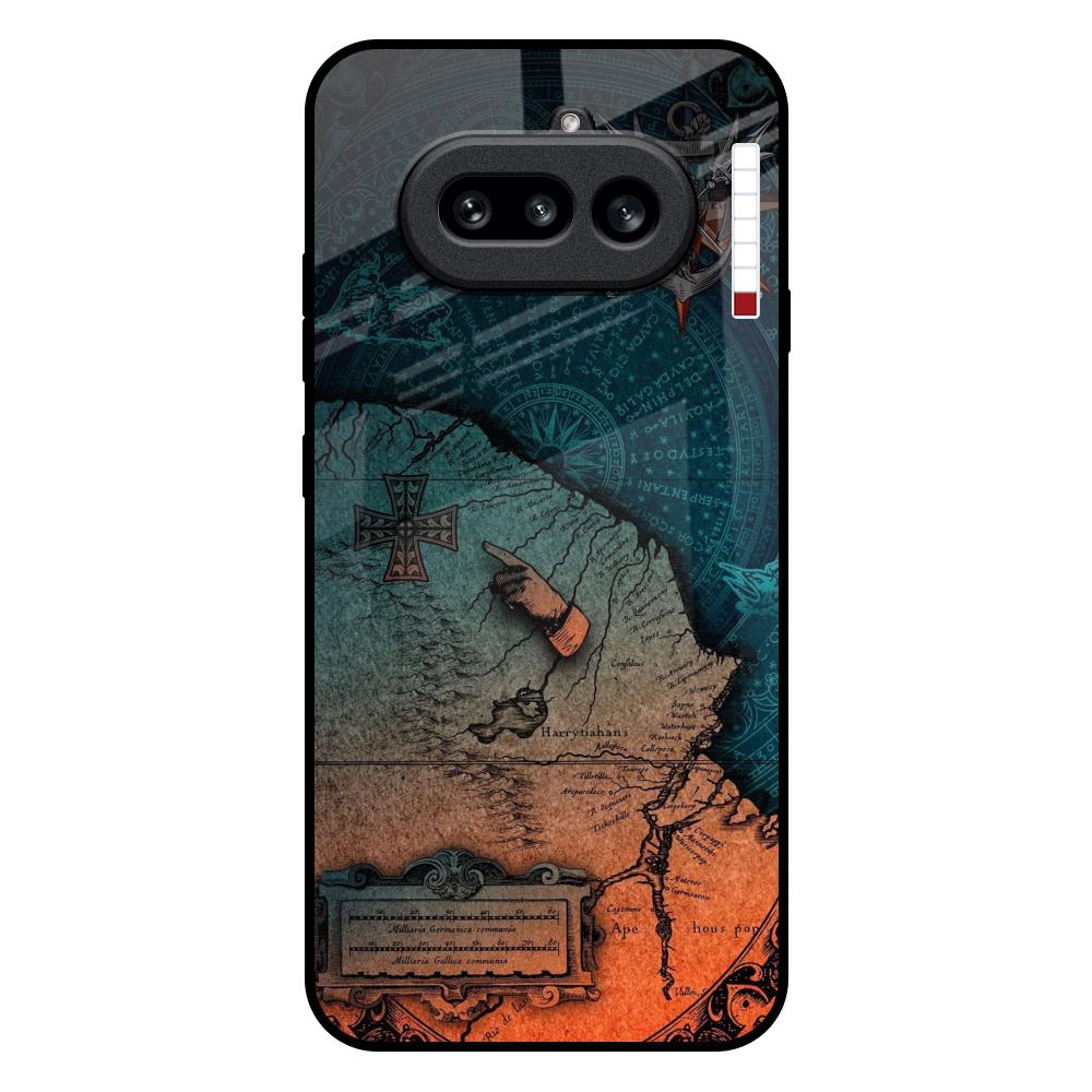 Geographical Map Nothing Phone 4a 5G Glass Back Cover Online